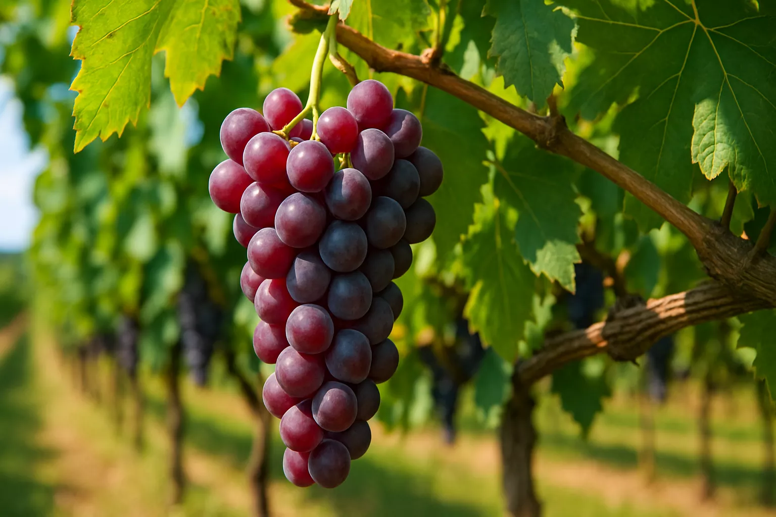 dettaglio grappolo d'uva